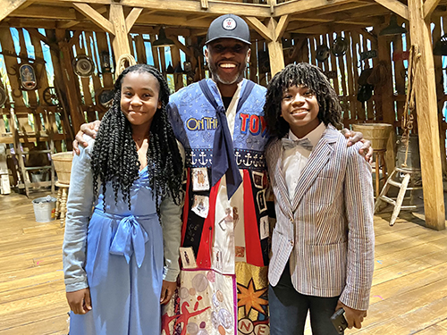 Dwayne Clark with his children. Photo by Jeffrey Bateman.